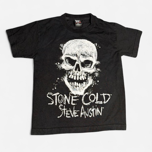 WWE Other - WWE Stone Cold Steve Austin Youth Small 2007 Arrive Raise Hell Leave Skull Tee